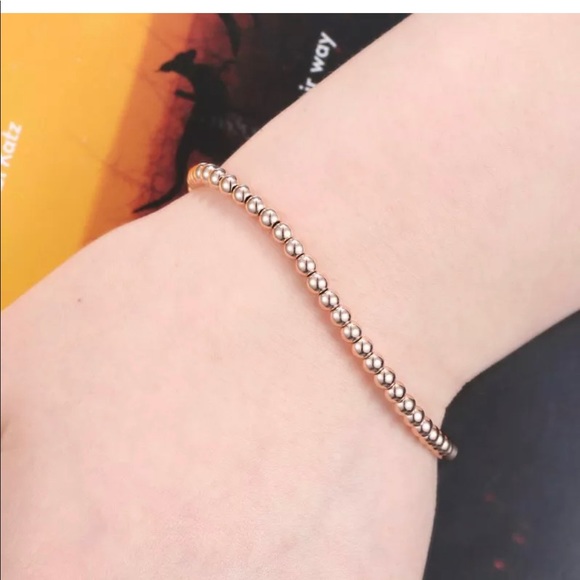 Gold beaded adjustable bracelet ❤️ - Picture 6 of 7